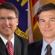 North Carolina Gov. Pat McCrory, a Republican, and his Democratic challenger Roy Cooper
WWAY TV3 screenshot